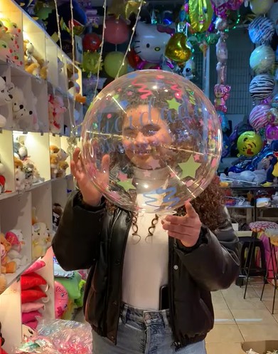 50 unidades de Globo transparente burbuja 20 pulgada estampado de letras felicidades