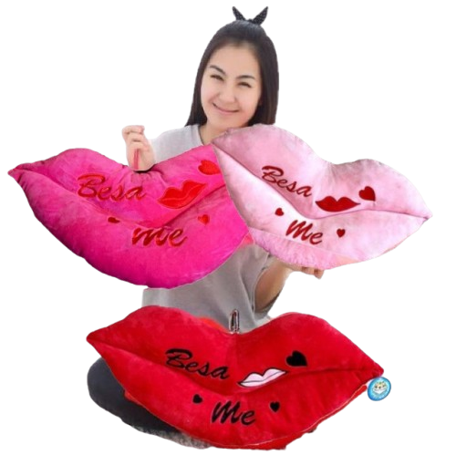 Cojín en forma de labios