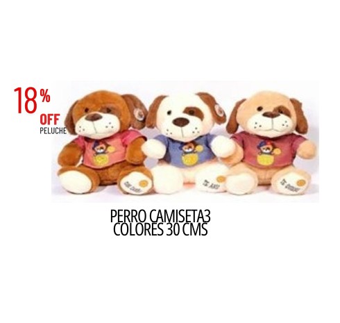 Peluche de perro con camiseta