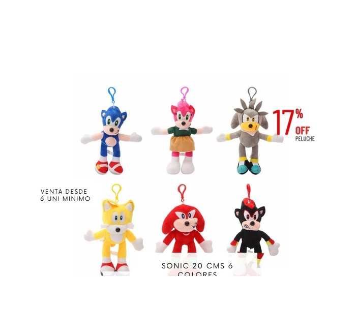 Peluches de personajes de Sonic