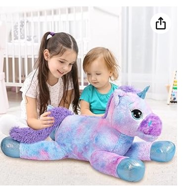 Peluches de unicornio multicolor 60 cms
