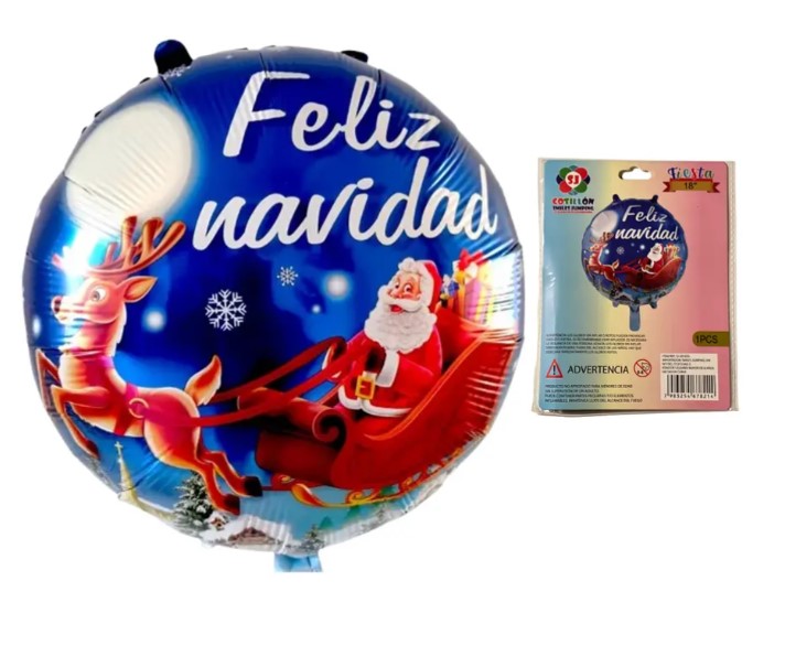 Globo navideño de 45 cm 6 colores Pack de 50 unidades