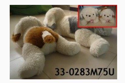 Peluche de perro grande