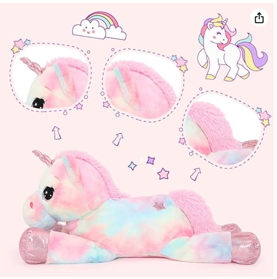 Unicornios de peluche multicolor - SIN RELLENO -