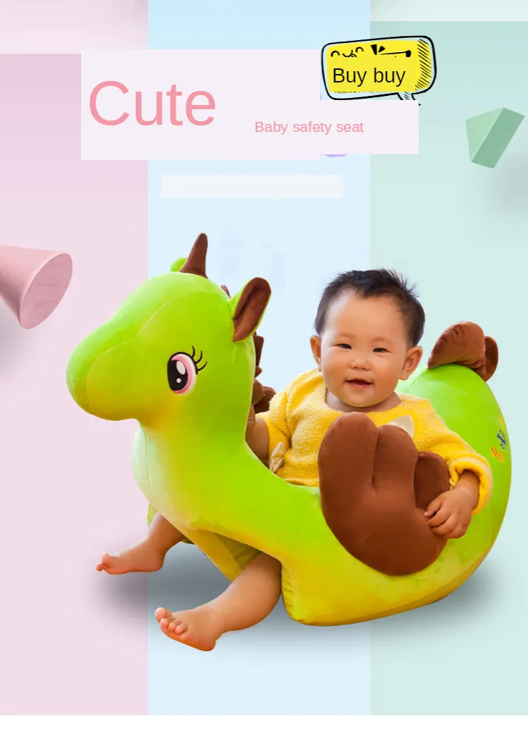 Sillón de bebé forma de dinosaurio o unicornio 60 cms