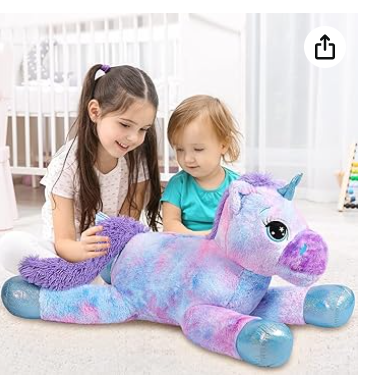 Unicornios de peluche multicolor - SIN RELLENO -
