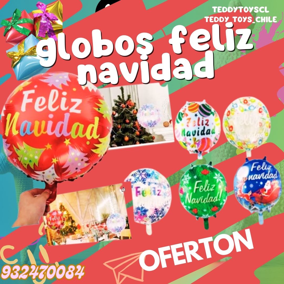Globo navideño de 45 cm 6 colores Pack de 50 unidades