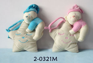 Juguete de Peluche en forma de estrella con oso a cuerda con sonido