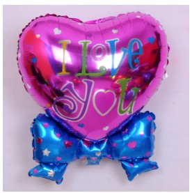 Docena de globos de corazón con mensaje de 80 cms