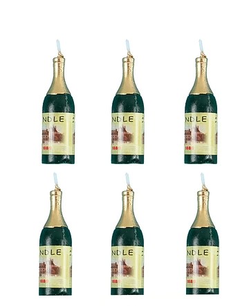 Velas de fiesta en forma de botella de champaña
