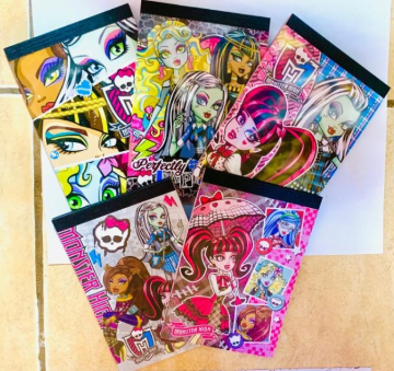 Libretas esquelas de Monster High 15x10 cms 40 hojas