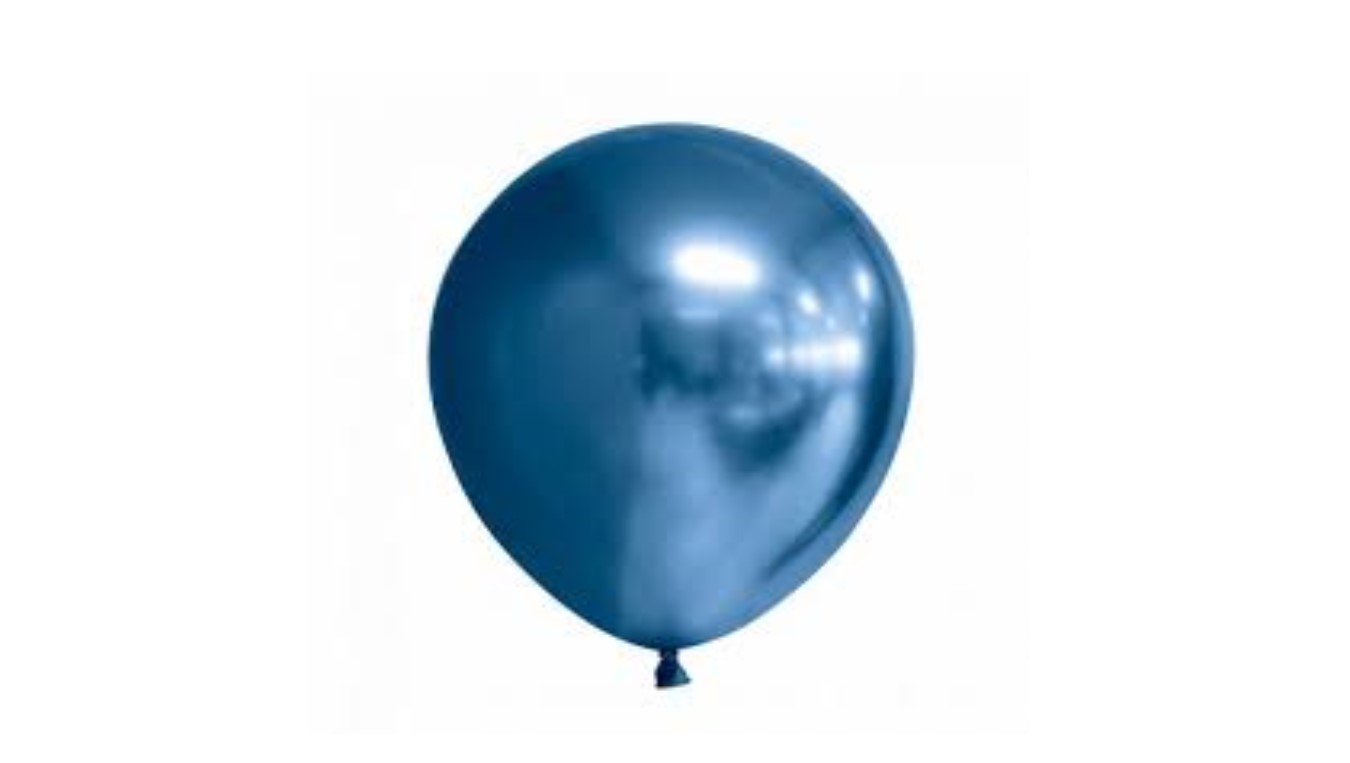 Globo azul metálico