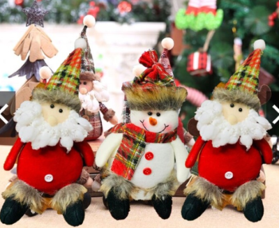 Adornos navideños de peluche 25-35 cms