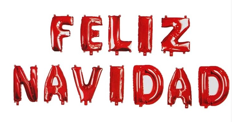 Feliz Navidad decoración navideña Letrero Globo