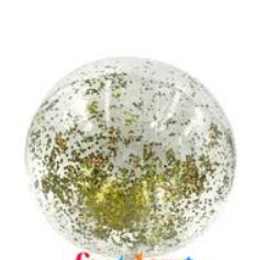 Docenas globo burbuja transparente con confeti dorado