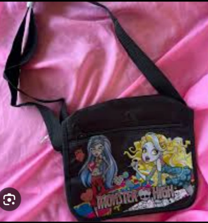 Bolso Monster High Medianos 25 x 20 x 4 cms tapa con cierres
