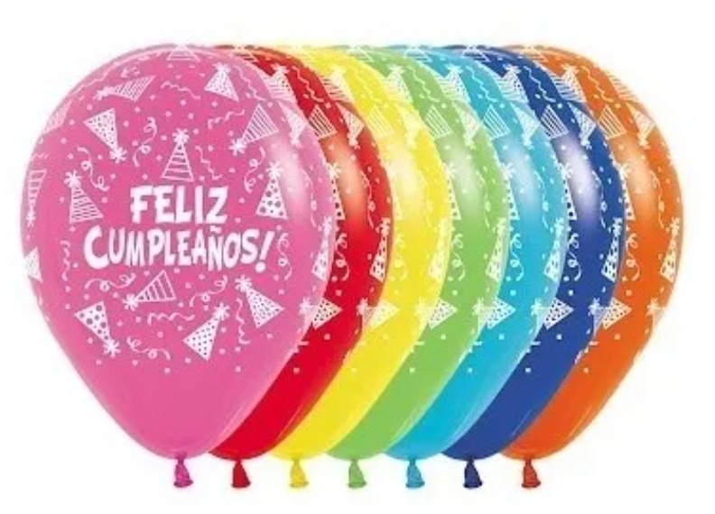 Bolsas 12 globos de latex de 12 pulgadas de Globos de cumpleaños de colores.