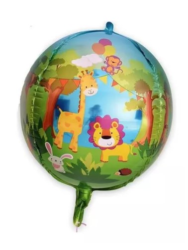 Docenas de Globos de fiesta Selva Safari 4 caras (4D) 
