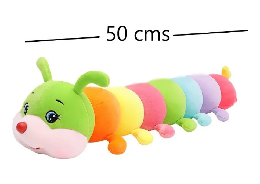 Oruga de peluche multicolor 50 cms