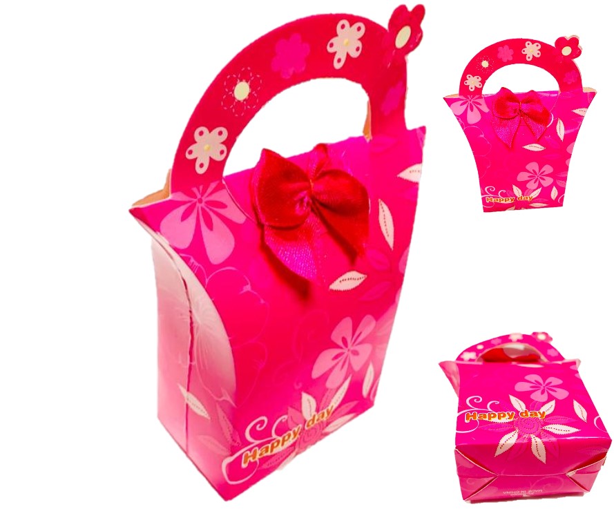 Pack de 12 Cajitas armables de regalo rosa