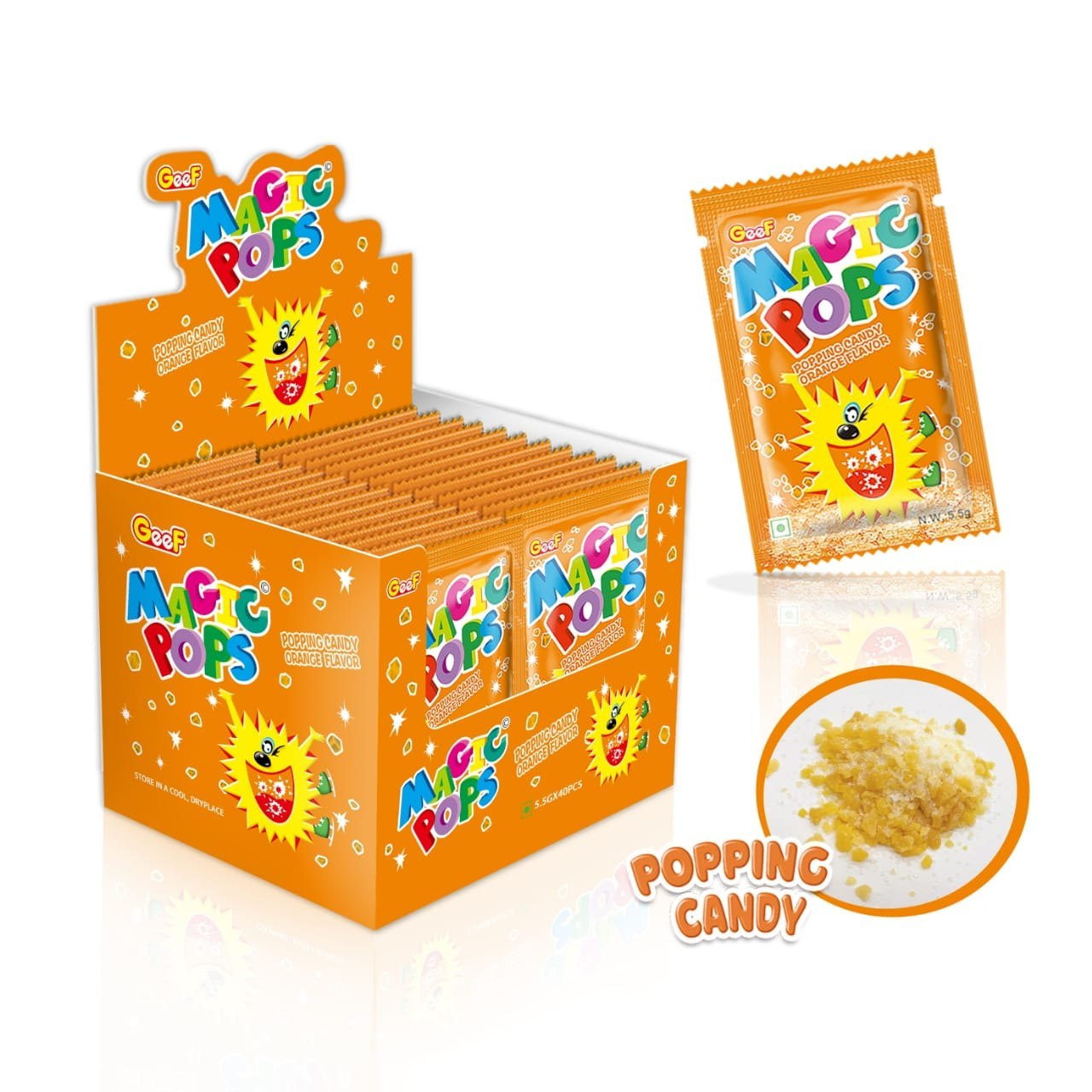 Magic Pops Popping Candy (Orange)