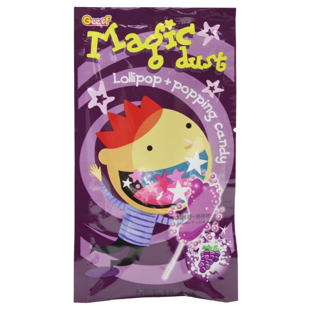 Magic Dust Lollipop + Popping Candy (Grape)