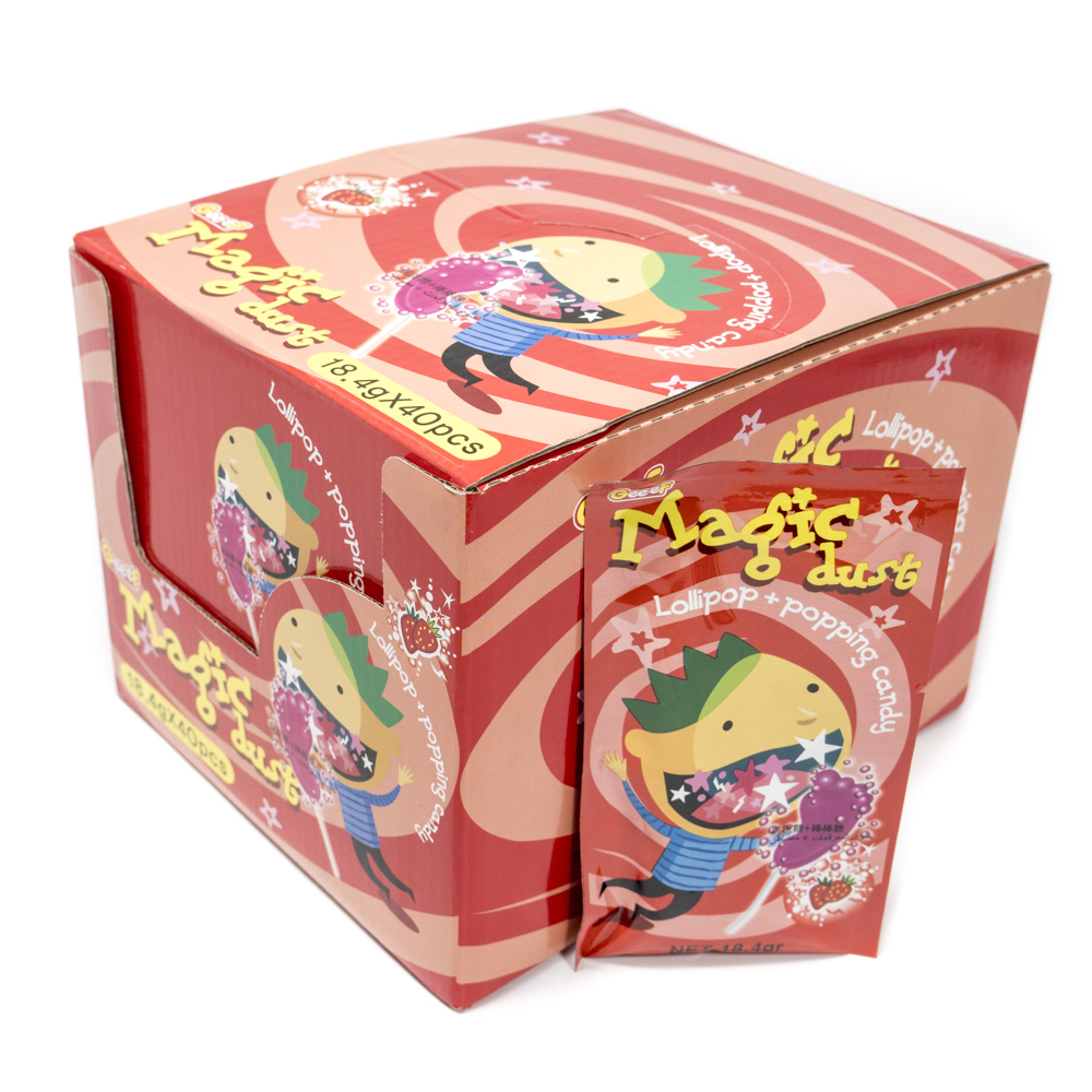 Magic Dust Lollipop + Popping Candy (Strawberry)