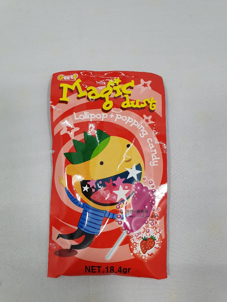 Magic Dust Lollipop + Popping Candy (Strawberry)