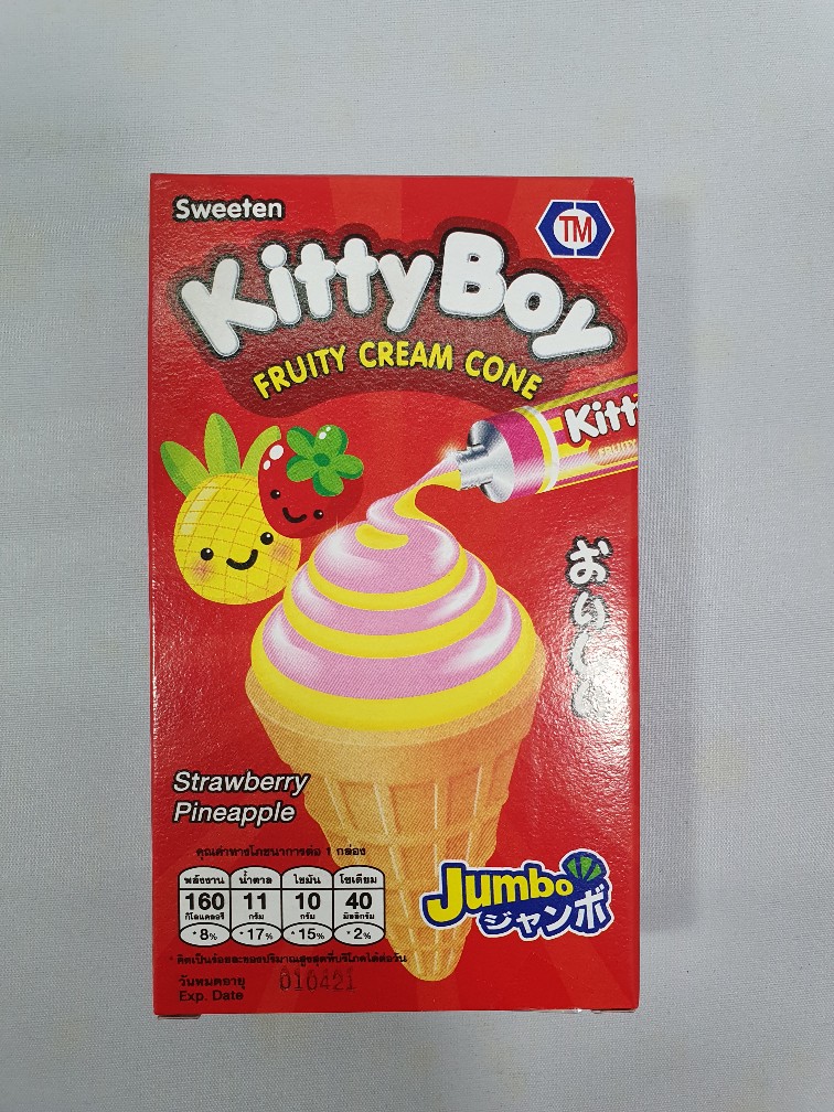 KittyBoy Fruity Cream Cone (Strawberry Pineapple)