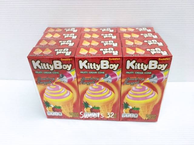 KittyBoy Fruity Cream Cone (Strawberry Pineapple)