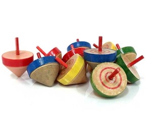 Wood Spinning Top (Random Colors)
