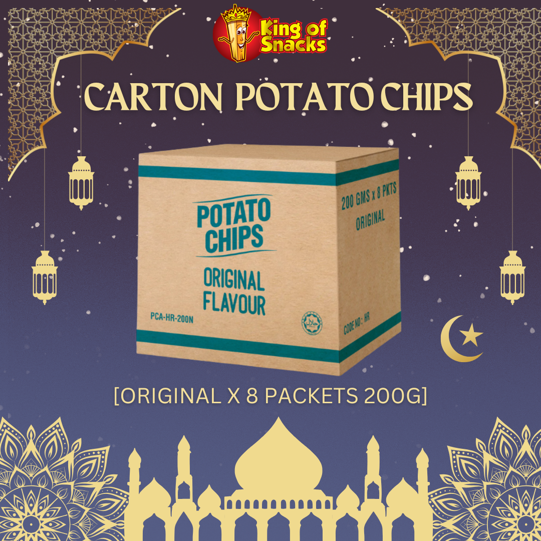 Carton - Original Potato Chips - 8 Packets x 200g