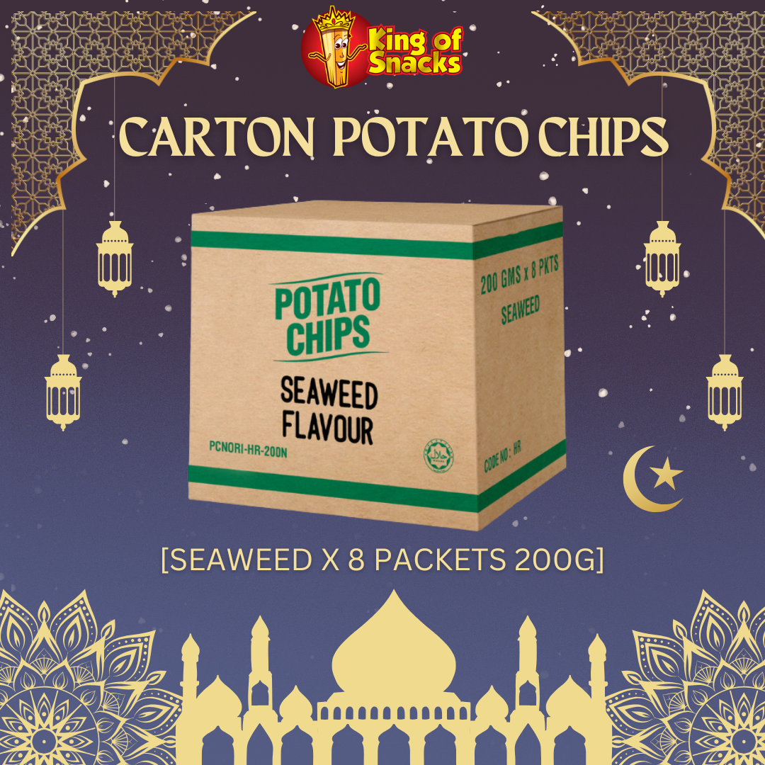 Carton - Seaweed Potato Chips - 8 Packets x 200g
