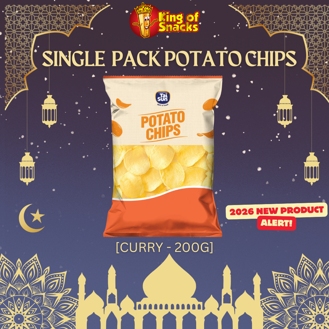 Carton - Curry Potato Chips - 8 Packets x 200g