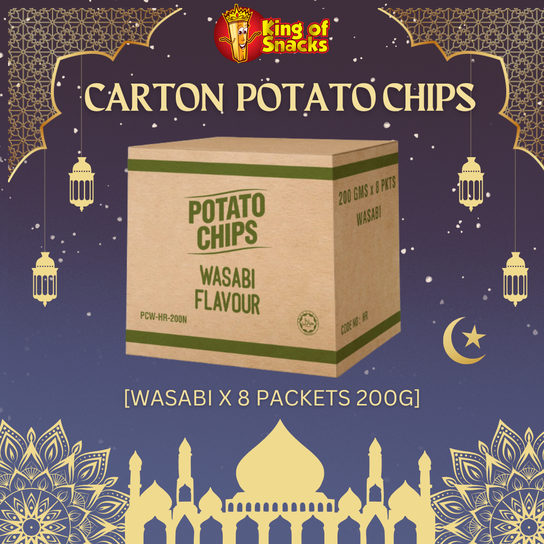 Carton - Wasabi Potato Chips - 8 Packets x 200g