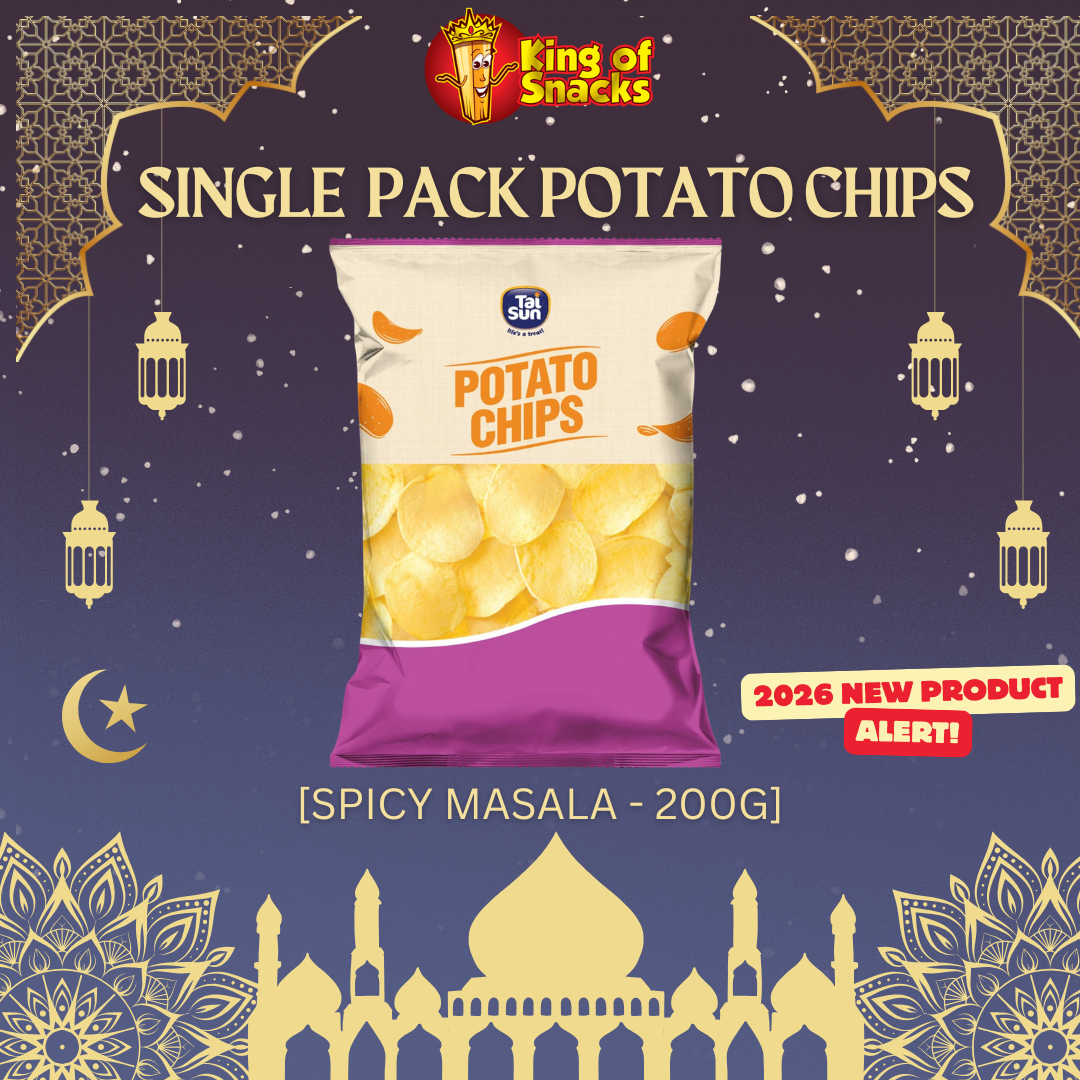 Carton - Spicy Masala Potato Chips - 8 Packets x 200g