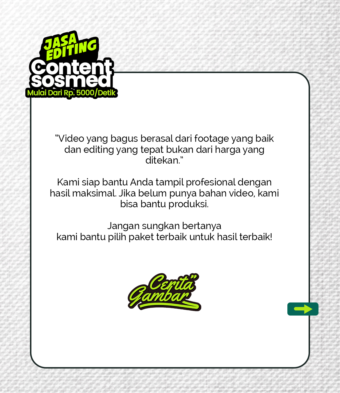 Jasa Editing Content Sosial Media