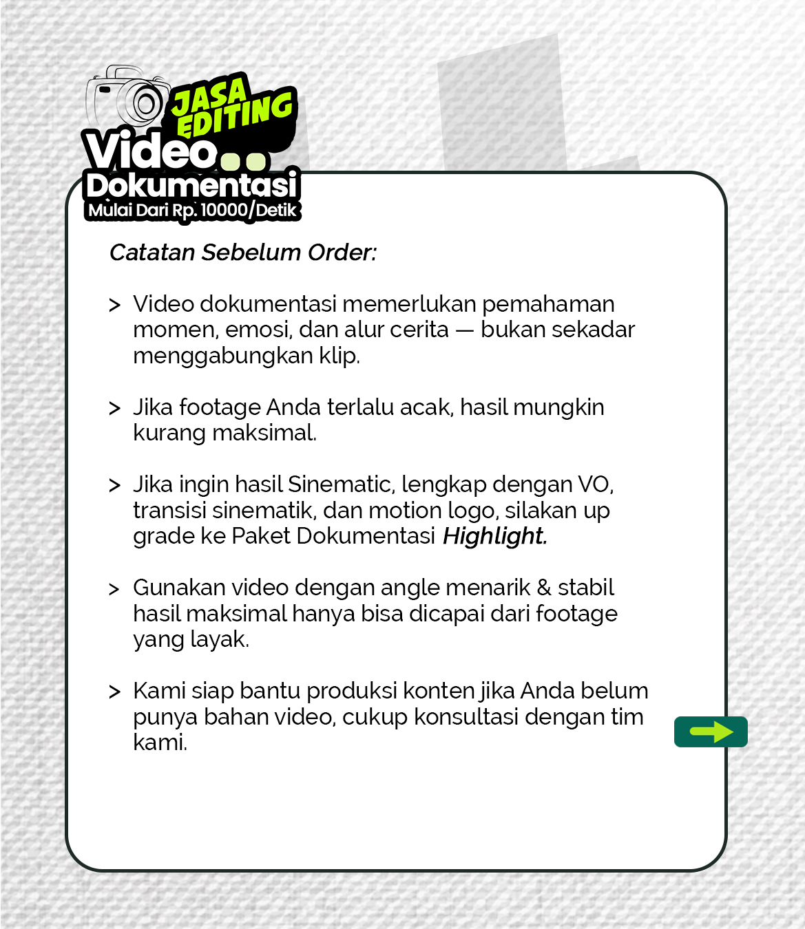 Jasa Editing Video Dokumentasi