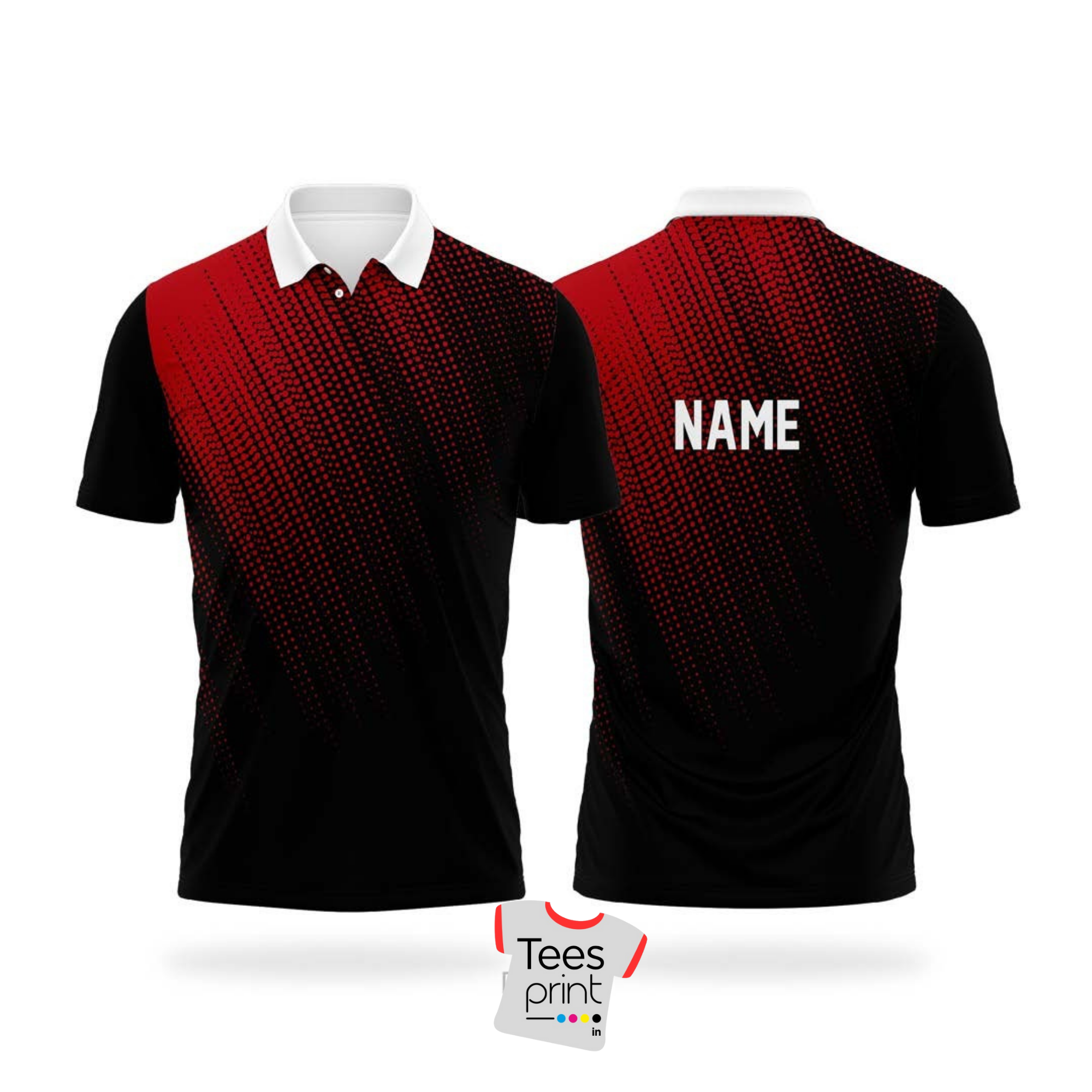 Custom Red and Black Polo Shirt