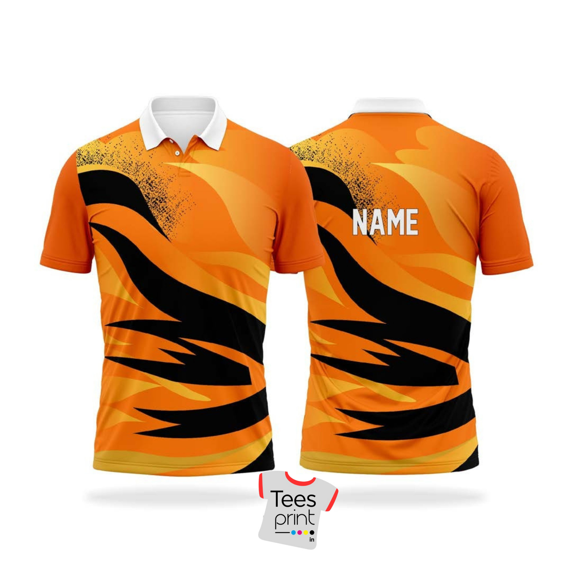 Custom Orange Cricket Jersey