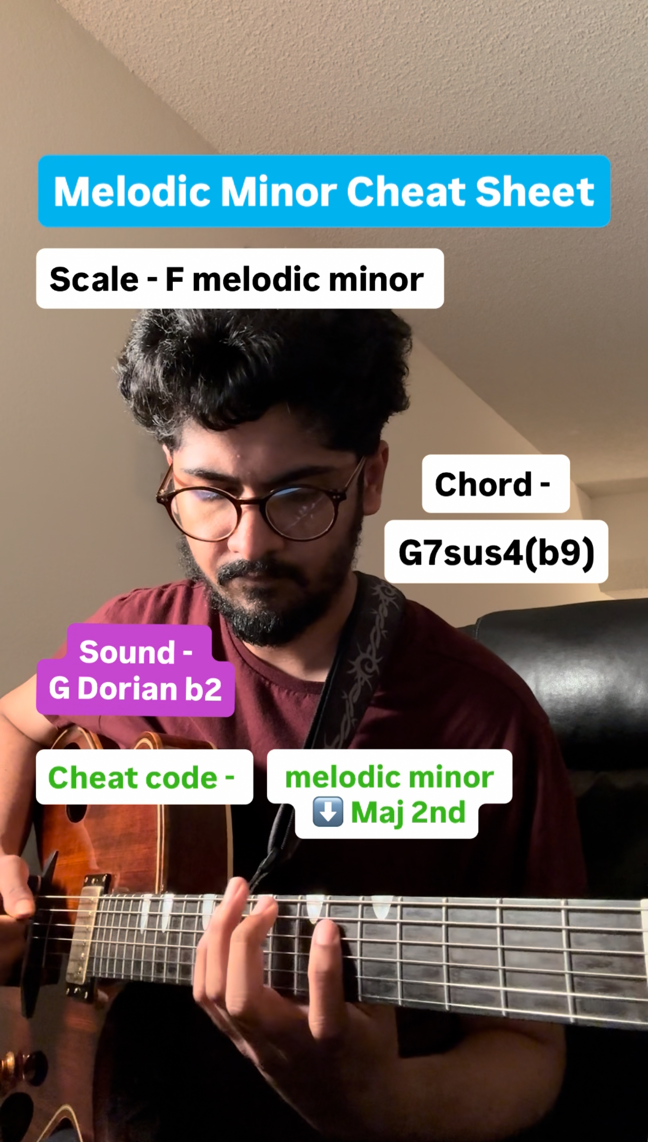 Melodic Minor Cheat Sheet