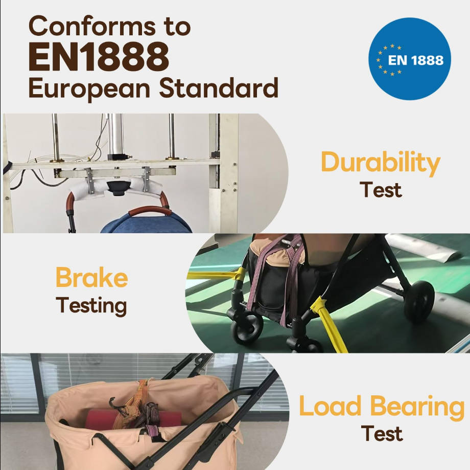 Dog Stroller for 2 Dogs, One-Touch Foldable Dog Stroller for Small/Medium Dogs Cats up to 44 Lbs, Khaki