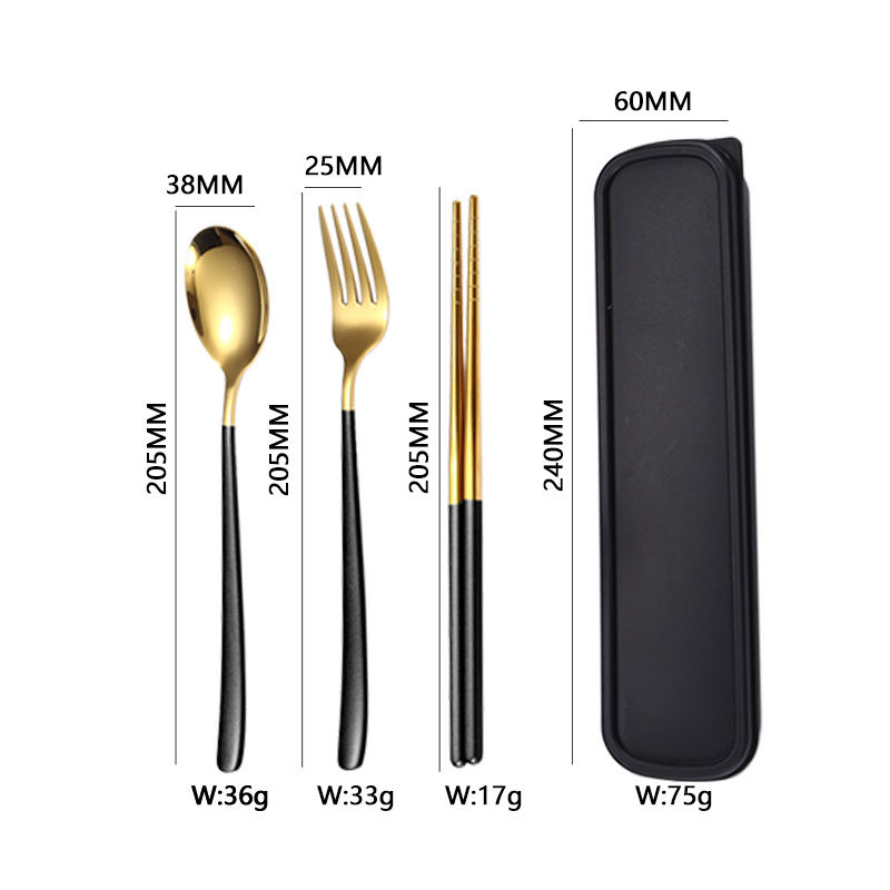 Portable Stainless Steel Chopsticks Spoons Forks Set