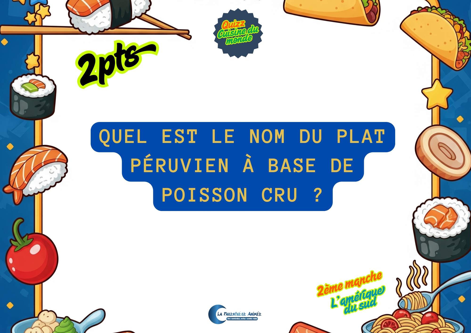 Quiz Cuisine du monde