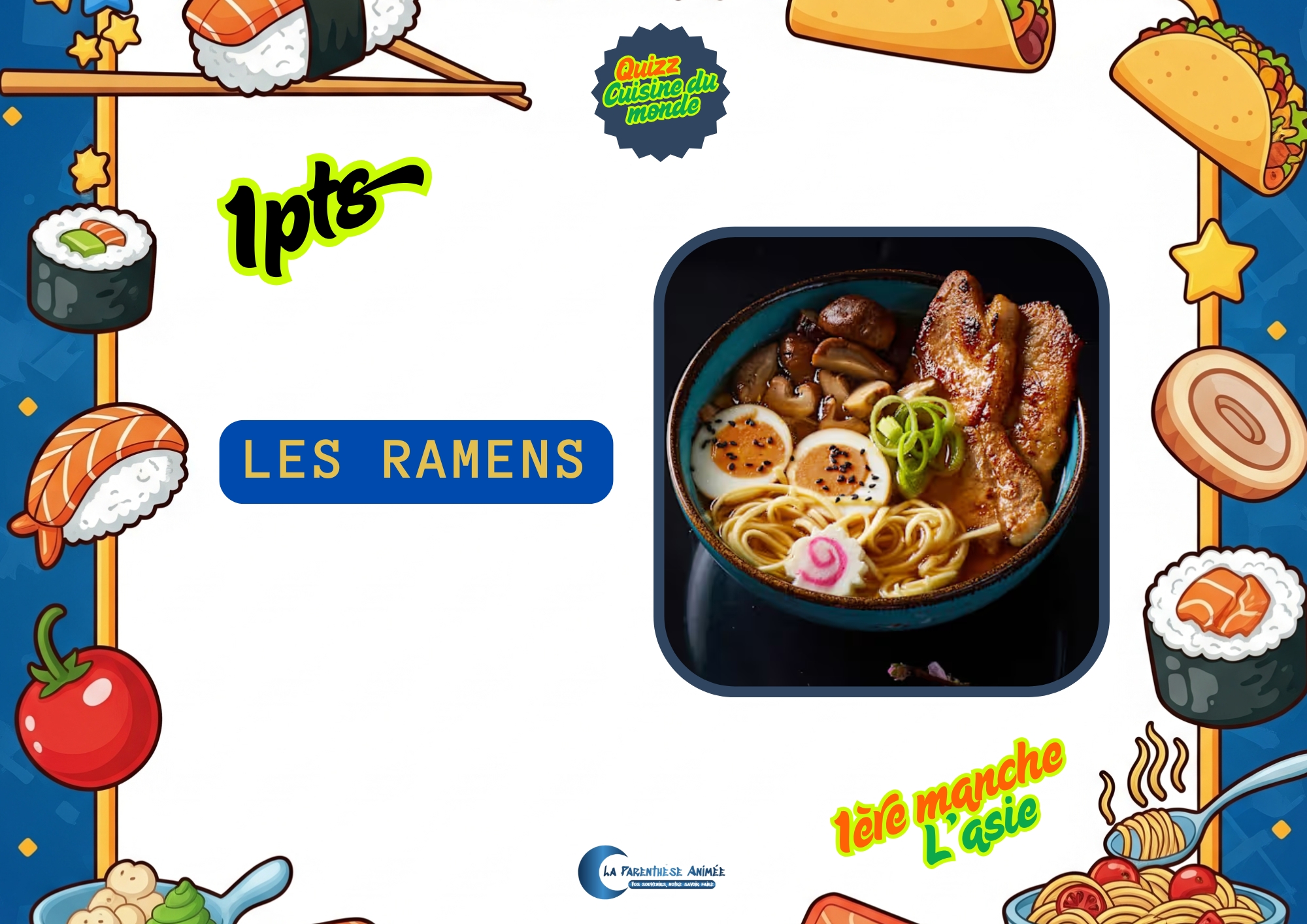 Quiz Cuisine du monde