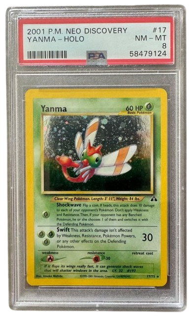 Pokemon PSA 8 YANMA HOLO 17/75 - 2001 - NEO DISCOVERY