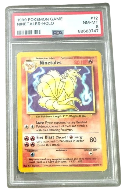 Pokemon PSA 8 Ninetales 12/102 | 1999 | Holo | Base Set
