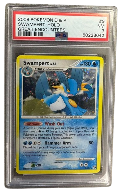 Pokemon PSA 7 Swampert Holo 9/106 Great Encounters English