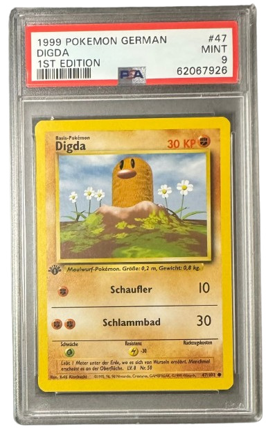 Pokemon PSA 9 Digda 47/102 - 1ST Edition - Deutsch - 1999