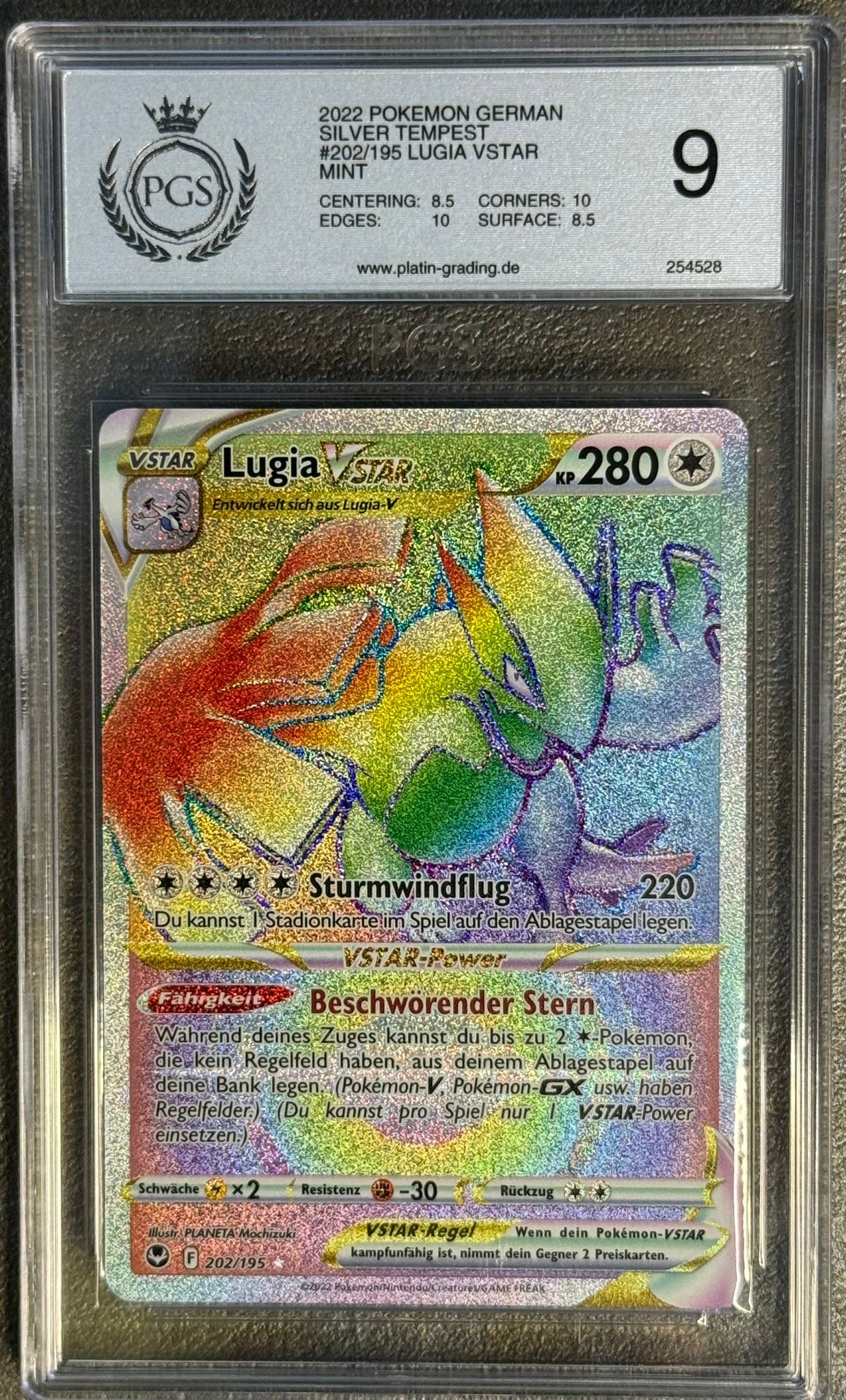 Pokemon PGS 9 Lugia VSTAR 202/195 GER Silver Tempest
